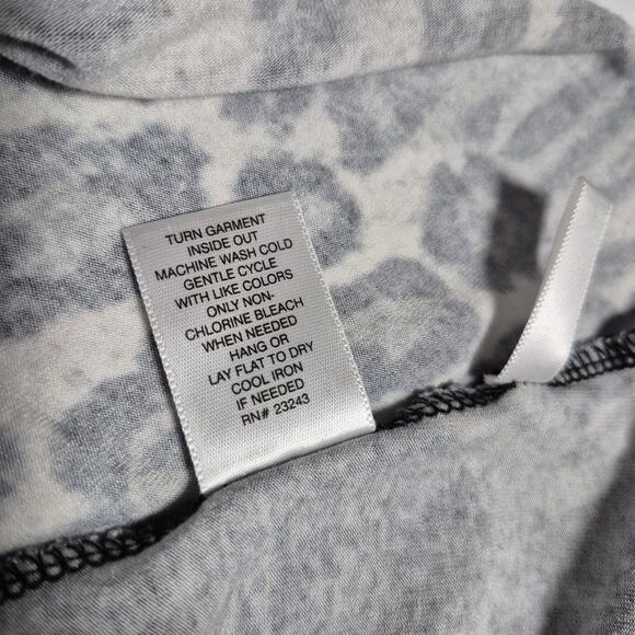 Vintage New York & Company Stretch Womens XS Black White Leopard V-Neck Dress - Picture 13 of 14